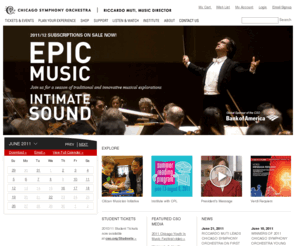 cso.org: Chicago Symphony Orchestra
The official site of the Chicago Symphony Orchestra explores its rich tradition, defines its innovative vision and exemplifies the musical stature of the CSO as one of most internationally renowned ensembles in the world.