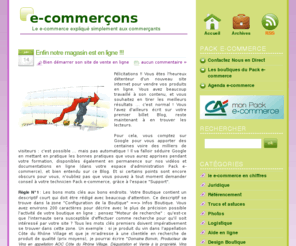 e-commercons.com: e-commerçons, le e-commerce expliqué simplement aux commerçants
Le e-commerce expliqué simplement aux commerçants