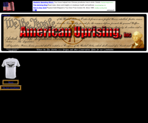 americanuprisinginc.com: American Uprising inc.
AMERICAN UPRISING inc.
The only brand in Conservative Clothing and the Best new Conservative website on the net.