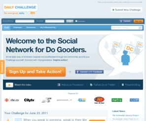 dailychallenge.org: Daily Challenge › The social network for Do Gooders
