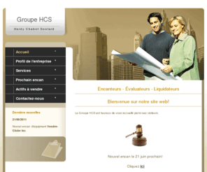 groupehcs.com: Groupe HCS
À propos du Groupe HCS, Profil, Prochain encan, Actifs à vendre