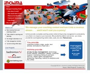 inchima.com: Inchima: Managing your Coaching Content
Inchima is an integrated marketing and new media Company offering a wide range of marketing services.