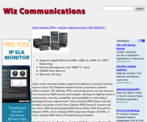 wizcommunications.com: Wiz Communications
cisco routers, ip switches, voip switch, broadband routers, gateway and more