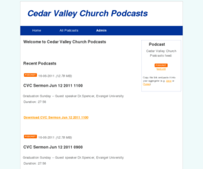 cvcmedia.org: Cedar Valley Church Podcasts
 