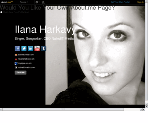 ilanaharkavy.com: Ilana Harkavy (ilanaharkavy) on about.me
Ilana Harkavy is using about.me for their personal splash page. Get your own custom splash page and personal analytics by signing up at about.me!