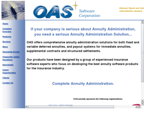 oasvas.com: Welcome to OAS Software Corporation
