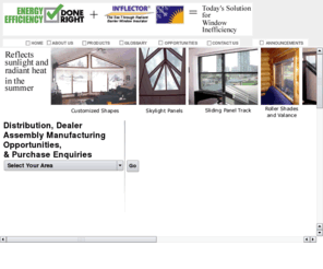 energyefficiencydr.com: "InFlector Energy Efficiency Done Right Solutions Buildings"
InFlector Energy Efficiency Done Right Solutions buildings window see through radiant heating barriers insulators skylights 
motorized blinds shades