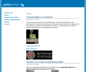 globalprinters.es: Global Printers
GLOBAL PRINTERS es una asociación sin fronteras que agrupa a las empresas más competitivas del sector de la reprografía en el ámbito estatal y con el objetivo de proporcionar una respuesta eficaz ante el constante desafío tecnológico.