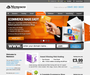 namez.co.uk: Web domain, Register domain names, Hosting, Dedicated server solutions - Namesco
Web domain name registration and hosting solutions with fast, multiple Domain Name search, registration and management system. Broadband, Dedicated Servers, E-commerce and Web Design.