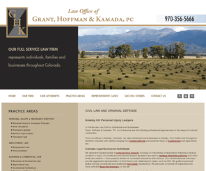 greeleylawyers.com: Home
Contact the Greeley lawyers of Grant, Hoffman & Kamada, PC, for experienced representation in Northern Colorado. We handle personal injury, criminal defense and more.