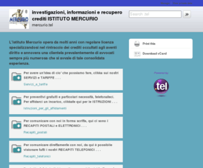 istitutomercurio.info: investigazioni, informazioni e recupero crediti      ISTITUTO MERCURIO
