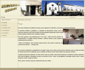 residencialbeatriz.com: Residencial Beatriz - Entrada
Residencial Beatriz em Serpa - Serpa, alojamento, alentejo, residencial, pensao, hotel, Residencial Beatriz Serpa Beja quartos pensão hotel estalagem rooms rent alugar arrendar Serpa, alojamento, alentejo, residencial, pensao, hotel residencial, alentejo, pulo do lobo, serpa, rooms, quartos, beja,caça,estadia,