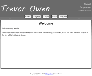 trevorowen.net: Trevor Owen | Home
Trevor Owen's Website