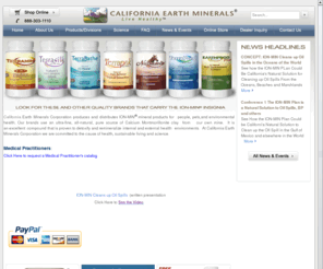 calmin.net: Calcium Montmorillonite|Bentonite Clay Detoxifying Ionic Minerals|California Earth Minerals Corp.
Detoxify and remineralize your body and your environment with the all-natural, organic Bentonite therapeutic clay and Calcium Montmorillonite in ION-MIN mineral products from California Earth Minerals Corp - Bentonite products for eczema relief, colon detoxification, natural pain relief, anti-aging skin care and detoxifying clay baths.