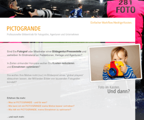 pictogrande.com: PICTOGRANDE › Professioneller Bildvertrieb für Fotografen, Agenturen und Unternehmen
Professionelle Bilddatenbank-Lösung für Fotografen, Agenturen, Unternehmen und Institutionen. Einfacher Workflow, niedrige Kosten.