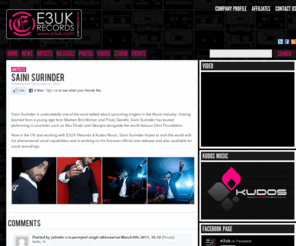 sainisurinder.com: E3UK Records / Kudos Music
e3uk records was launched in 2008 as a project by the team and specialises in music production within the Asian Music Industry with the addition of artist management services.