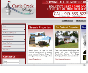 castlecreekrealty.net: Welcome to Castle Creek Realty dot net!
Castle Creek Realty is a full service real estate firm in Pittsboro, North Carolina