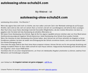 autoleasing-ohne-schufa24.com: autoleasing ohne schufa
AdWords Agentur Optimierung / Online  Marketing alles aus einer Hand.