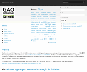 gao.org.br: GAO - Novo Ciclo
Grupo de Articulação das ONGs brasileiras na ISO 26000