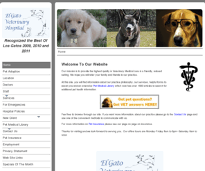 elgatovet.net: Home
eVetsitev1 is a full service veterinary practice in  specializing in small animal health care. Our mission is to provide the highest quality in Veterinary Medical animal pet health care in a professional, friendly, relaxed setting.