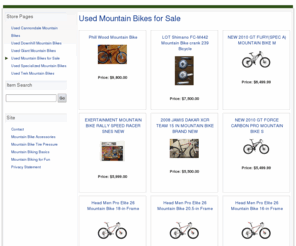 used-mountain-bike.com: Used Mountain Bikes for Sale
Used Mountain Bikes for Sale