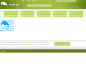 itoulon.com: itoulon.com - L'agenda de Inconnu des manifestations culturels, sportives, nocturnes de Inconnu. Retrouver les manifestations par la vidéo, les 360°, les albums de photos ainsi que son agenda complet sur les manifestations deInconnu.(réseau iciti.eu).
itoulon.com - Découvrez Inconnu par la photo et son agenda en ligne. Soyez informés à tout instant de se qui se passe à travers son agenda sur les manifestations culturelles et sportives de Inconnu..(réseau iciti.eu)