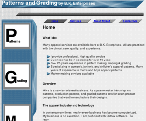 patternsandgrading.com: Pattern Maker Services:  Patterns, Grading & Marking
Patterns and Grading for the apparel industry.