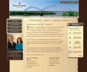 generationsfh.com: Newcomer Funeral Home - New Albany, IN - Where Families Save on Funeral & Cremation Costs
Funeral costs in Southern Indiana are simply too high.  At Newcomer Funeral Home, families save hundreds even thousands on funeral and cremation prices.