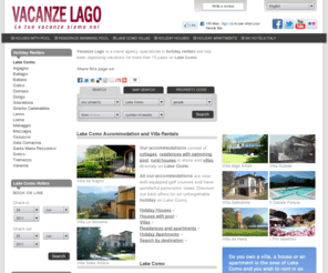 vacanzelago.com: Lake Como Accommodation, Lake Como Villas, Holiday Rentals
Vacanze Lago - Rent a villa, find accommodations, apartments and holiday rentals in Lake Como area, Italy