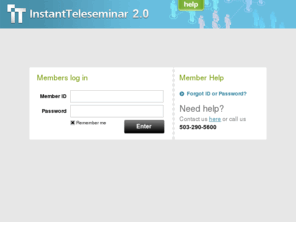 yourconferenceline.com: InstantTeleseminar WebPresenter- Login
