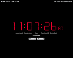 downloadalarmclock.com: Online Alarm Clock
Online Alarm Clock - Free internet alarm clock displaying your computer time.
