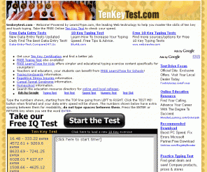 tenkeytest.com: Ten Key Test - take the FREE online ten key tests
Take the FREE Online Ten Key test and find out your KPH speed.