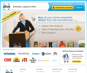 alice.com: Alice.com
Alice.com, Alice is an online marketplace for household essentials that offers always free shipping, great prices, automatic coupons, and simple automation and management of household purchases. And with its free iPhone app, all of this available on-the-go.