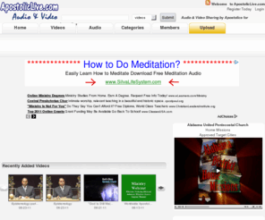 apostolic-live.net: :: Apostolic Live Video Media |Audio & Video Sharing Service for Apostolic Pentecostals
 : Apostolic Video Media - Audio & Video Sharing. 24/7 Apostolic Preaching, Teaching & Singing on the web. Apostolic Live | Video Sharing youtube service for the Apostolic Pentecostal Community. Apostolic Preaching & Singing