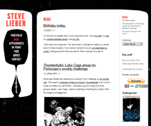 coldwaterpress.com: Steve Lieber
Storyboards, Comics, and illustration