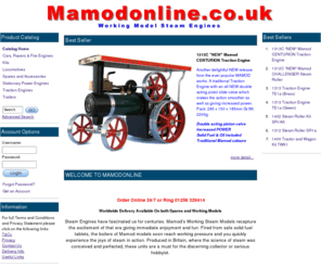 mamodonline.co.uk: Mamod Working Model Steam Engines and Locomotives
Mamods range of working scale model steam engines including traction engines, cars, wagons and locomotives. Stationary and moving steam engines available online. Large range of spares.