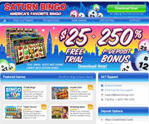 saturnbingo.com: Saturn Bingo | Play Bingo Online!
Play online bingo with your friends from the comfort of your own home. Try our community chat games, promotions, and tournaments. Join today!