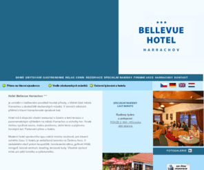 bellevuehotel.cz: Hotel Bellevue Harrachov ***
Hotel je umístěn v nádherném prostředí horské přírody, v klidné části města Harrachov u doskočiště skokanských můstků. V zimních měsících přiléhá k hlavní harrachovské sjezdové trati.