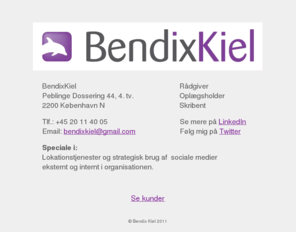 bendixkiel.org: Bendix Kiel
Bendix Kiel - Social Media Consultant