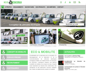 eco-mobilite.com: Eco&Mobilité
Spcialiste de la conception, la fabrication et la commercialisation de vhicules lectriques cologiques