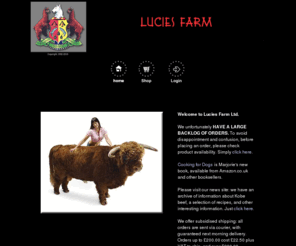 luciesfarm.co.uk: Lucies Farm Ltd. -  Home of Scottish | Kobe Beef
Lucies Farm Ltd. raises pedigree Aberdeen Angus Cattle in the traditional Japanese Kobe style.   We also raise Kurobuta pork and 