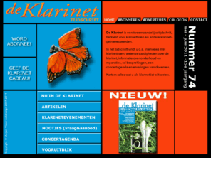 deklari.net: Tijdschrift de Klarinet
Tijdschrift de Klarinet, Artikelen, Concertagenda, Klarinetdagen 
								  en festivals en meer...