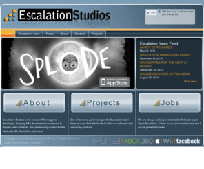 escalationstudios.com: Escalation Studios
Video Game developer for Xbox 360, Nintendo Wii, Apple iPhone, PS3, Facebook and more.