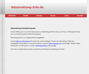 datenrettung-info.de: Datenrettung - Datenrettung-Info.de
Datenrettung-Info.de bietet Ihnen wertvolle Tipps & Tricks bei der Datenrettung und Datensicherung. In unserem Forum helfen wir Ihnen auch gerne bei Problemen.