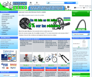 discountvelo.net: Pieces VTT, velo route, velo enfant - Discount Vélo
Discount Vélo pour le VTT, le vélo route, le vélo de ville et le vélo électrique. Pièces vélo, équipement vélo et cycliste à prix discount.