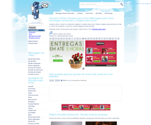 recados-online.net: Recados Online, Amizade, Imagens de Amor, Feliz aniversÃ¡rio, Recados para orkut
recados online .net tem as melhores imagens e recados para orkut. Muitas imagens para enviar por scrap no orkut, hi5, facebook, e-mail em muitas categorias para escolher.