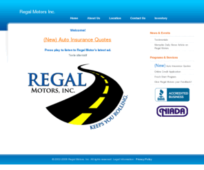 regalmotors.net: Regal Motors, Inc. - Welcome
The Midsouth's best pre-owned dealership