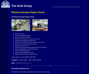 repair-centre.com: The Grist Group - Wiltshire Accident Repair Centre
Ultra modern insurance approved vehicle accident repair facility. Cosmetic to major reconstruction work undertaken, courtesy vehicles and full valeting services