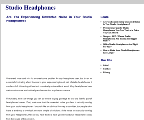 studioheadphones.org: Studio Headphones - Free Consumer Information
Everything You Ever Wanted to Know About Studio Headphones.