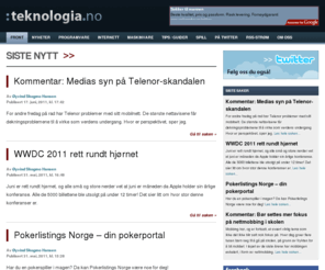 teknologia.no: Teknologia.no | Din ressurs for data, web og teknologi
Norsk nettsted med hovedfokus på data, programvare, internett og teknologi. Oppdateres jevnlig.
